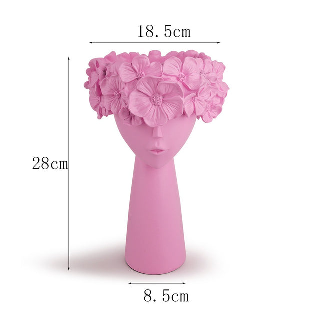 Minimalist flowerpot home resin ornaments