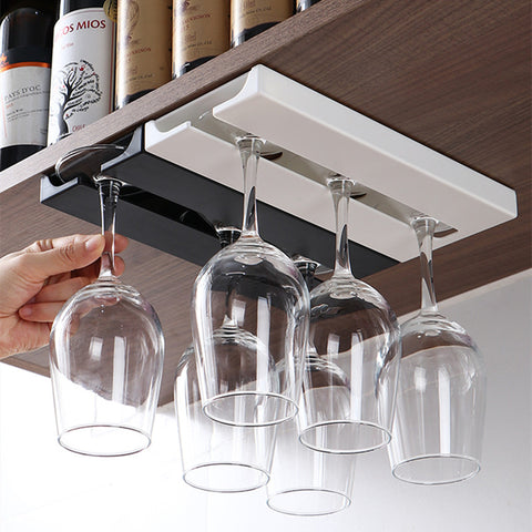 Living Room Kitchen Punch-Free Goblet Wine Glass Hanging Rack Living Room Home Red Wine Glass Upside Down Rack
