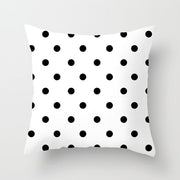 Geometric Cushion Cover Black and White Polyester Throw Pillow Case Striped Dotted Grid Triangular Geometric Art Cushion Cover