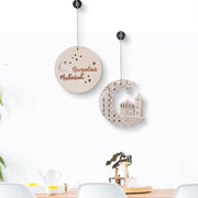 Ramadan Circle Moon Wood Piece Wall Decor Wall Hanging Modern Simple Home Decor Wall Decor