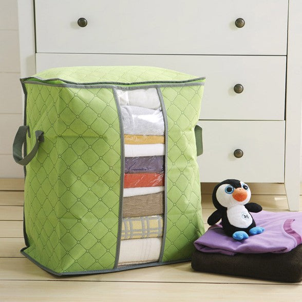 New Large Colorful Bamboo Charcoal Cotton Quilt Storage Bag Color Quilt Storage Clothing Storage Finishing Bag Storage Bag