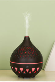 New Creative Wood Grain 137 Mini Humidification Aromatherapy Machine Hollow 7 Color Lights Home Car Humidification Automatic Fragrance
