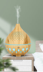 New Creative Wood Grain 137 Mini Humidification Aromatherapy Machine Hollow 7 Color Lights Home Car Humidification Automatic Fragrance