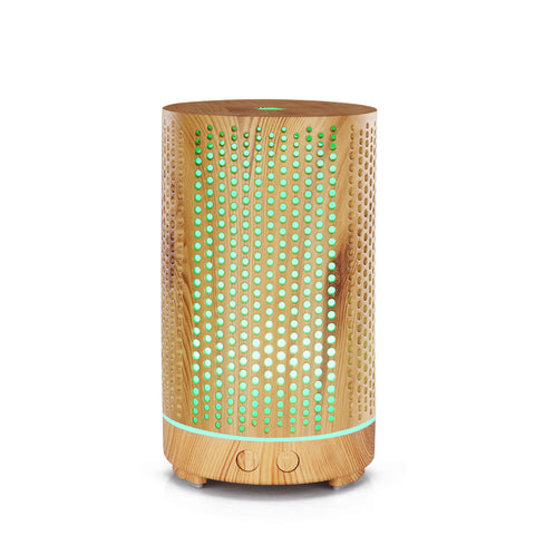 200ML Essential Oil Diffuser Wood Grain Aroma Diffuser Fragrance Machine Home Hollow Humidifier