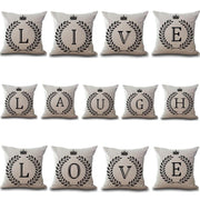 1Pcs Crown Letter 43*43cm Cotton Linen Throw Pillow Cushion Cover Car Home Decoration Sofa Decor Decorative Pillowcase 40166