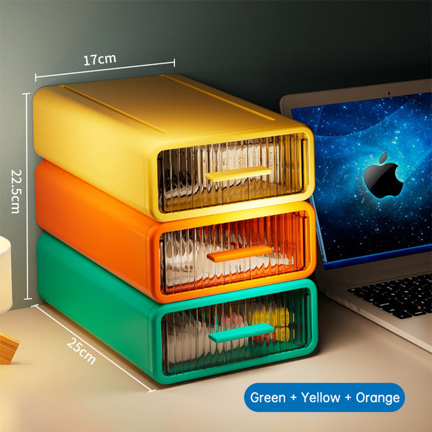 Drawer Type Desktop Storage Box Multifunctional Office Desk Storage Box Organizing Storage Box Dormitory Storage Box