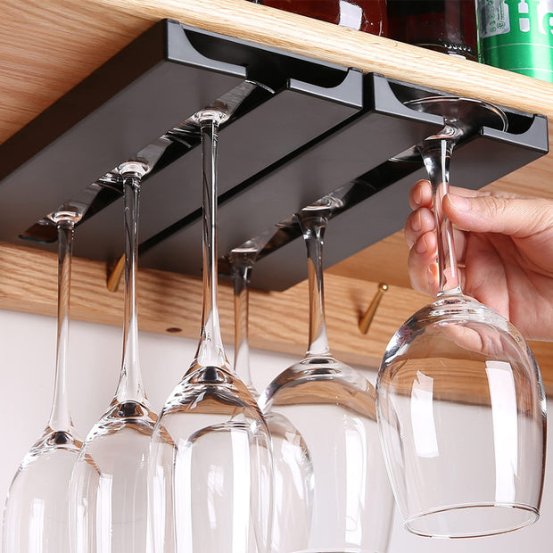 Living Room Kitchen Punch-Free Goblet Wine Glass Hanging Rack Living Room Home Red Wine Glass Upside Down Rack