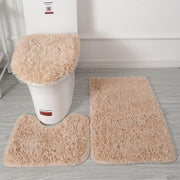 Modern Minimalist Style Solid Color Toilet Bath Bathroom Three-Piece Combination Home Bathroom Floor Mat