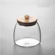 Transparent glass grain storage tank