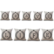 1Pcs Crown Letter 43*43cm Cotton Linen Throw Pillow Cushion Cover Car Home Decoration Sofa Decor Decorative Pillowcase 40166