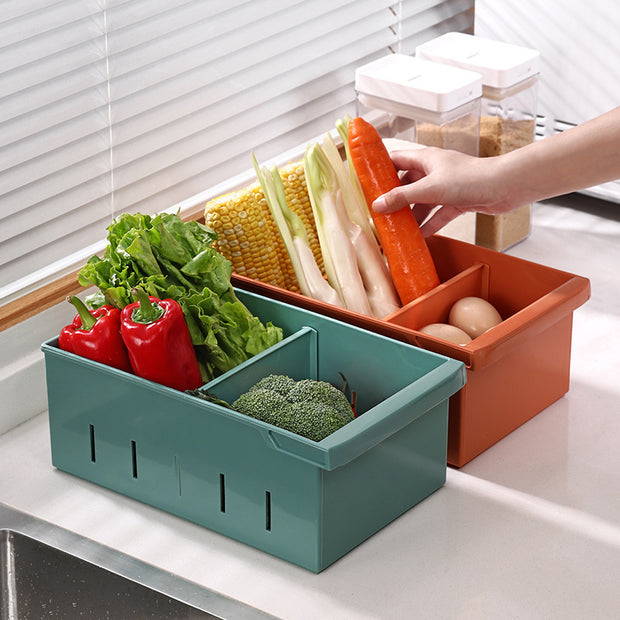 Kitchen Storage Basket Household Plastic Storage Box Storage Basket Desktop Snack Fruit And Vegetable Egg Refrigerator Storage Box