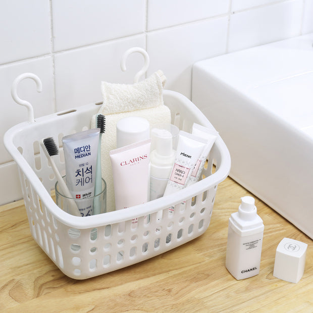 Household Hook Storage Basket Kitchen Hanging Basket Bathroom Bathroom Cosmetics Storage Basket Plastic Basket Storage Basket