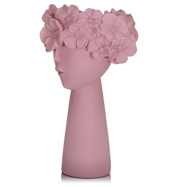 Pink flowerpot home resin ornaments