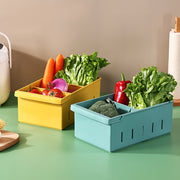 Kitchen Storage Basket Household Plastic Storage Box Storage Basket Desktop Snack Fruit And Vegetable Egg Refrigerator Storage Box