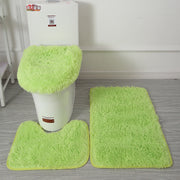 Modern Minimalist Style Solid Color Toilet Bath Bathroom Three-Piece Combination Home Bathroom Floor Mat