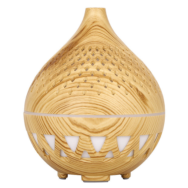 New Creative Wood Grain 137 Mini Humidification Aromatherapy Machine Hollow 7 Color Lights Home Car Humidification Automatic Fragrance