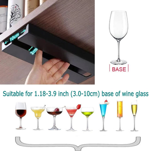 Living Room Kitchen Punch-Free Goblet Wine Glass Hanging Rack Living Room Home Red Wine Glass Upside Down Rack